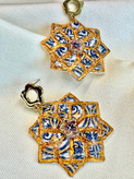 گوشواره طرح کاشی گل