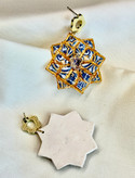 گوشواره طرح کاشی گل