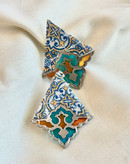 گوشواره مدل آزالیا زنانه طرح کاشی آبی